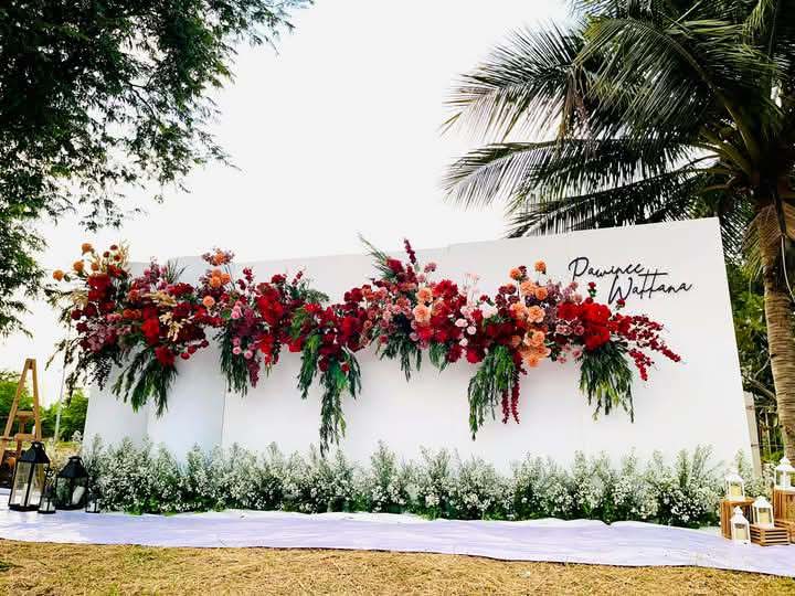 Outdoor Indian wedding setup